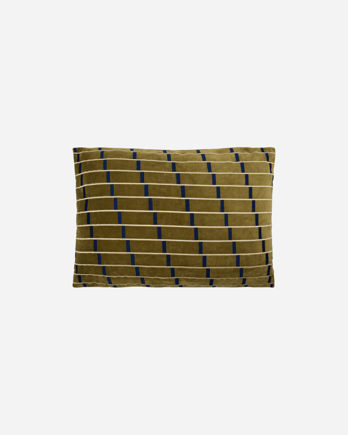 Amber velvet cushion cover with blue stripes, unique Wohndeko for an individueller Stil and Lieblingsstücke für dein Zuhause. - Cushion Cover Gona Amber
