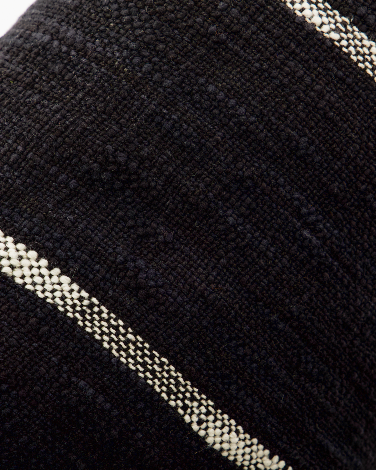 Black cotton cushion cover with off-white stripes, einzigartig Wohndeko for individueller Stil and Lieblingsstücke für dein. - Cushion Cover Tuur Black-Offwhite