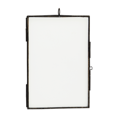 Photo Frame Black Iron Glass