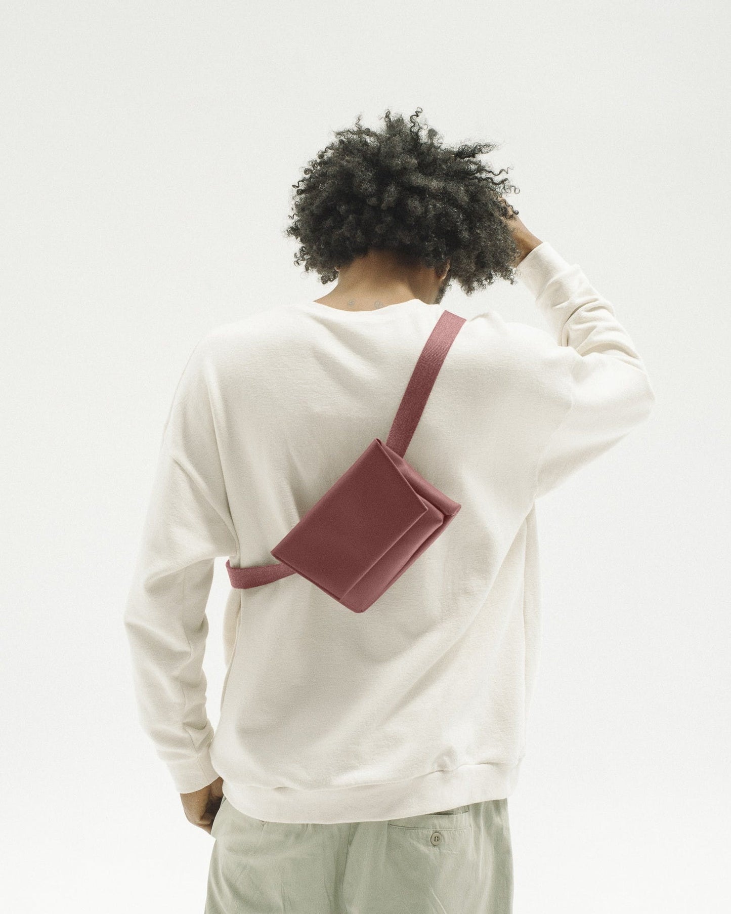 Future Leather Kangaroo Belt Bag Regular Burgundy