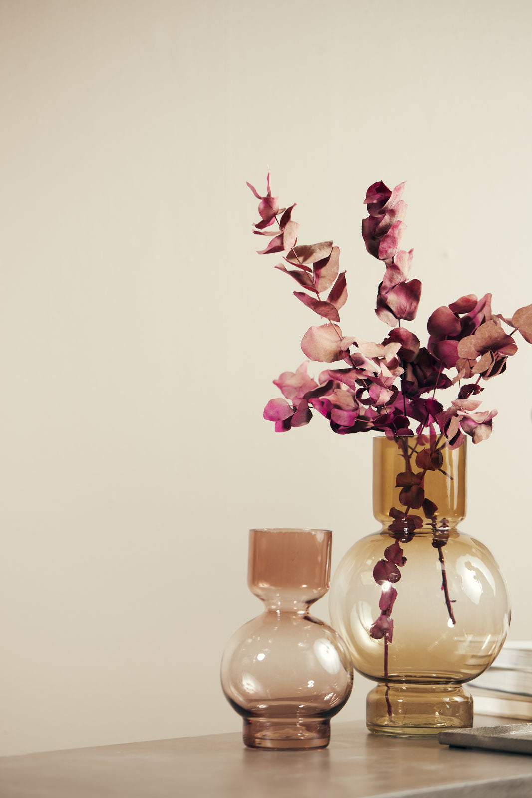 Glass Vase Large ocker