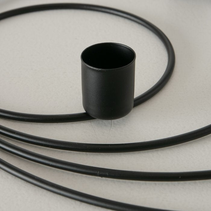 Kerzenhalter Kreise Metall schwarz