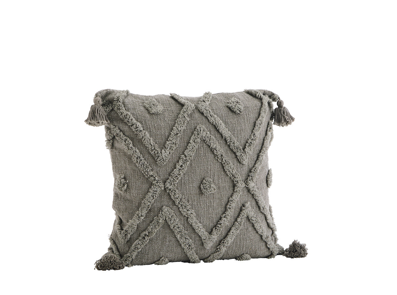 Cushion cover w/ tufting Taupe