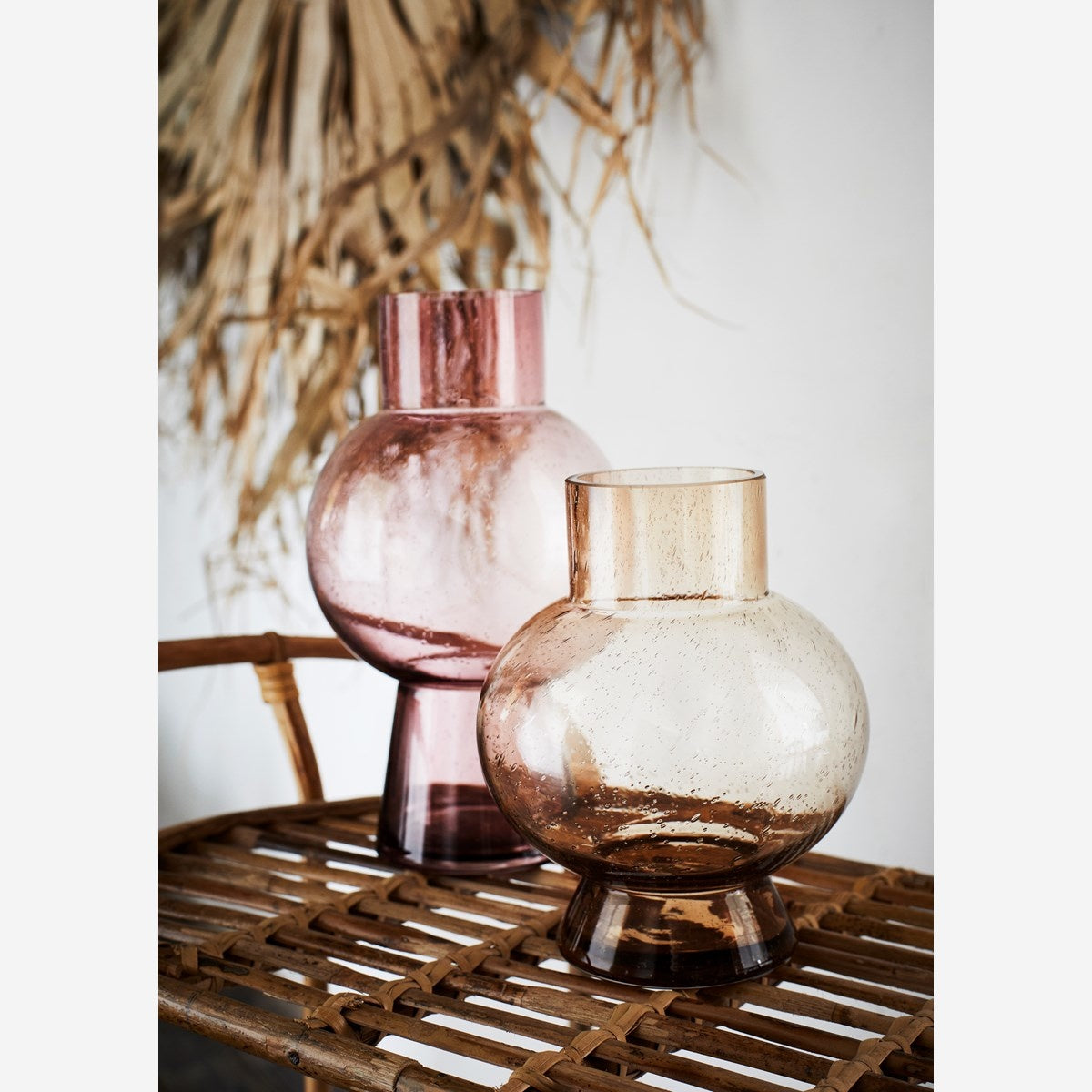 Glass Vase Bubbles light purple D:17,5 H:31