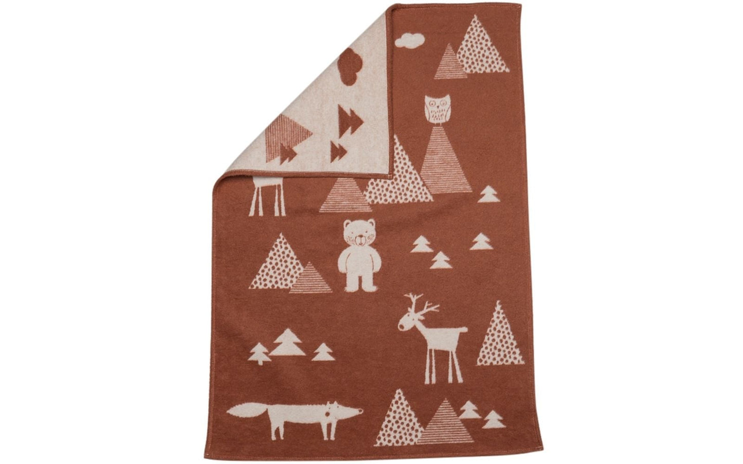 VELVET Babydecke Wald rost