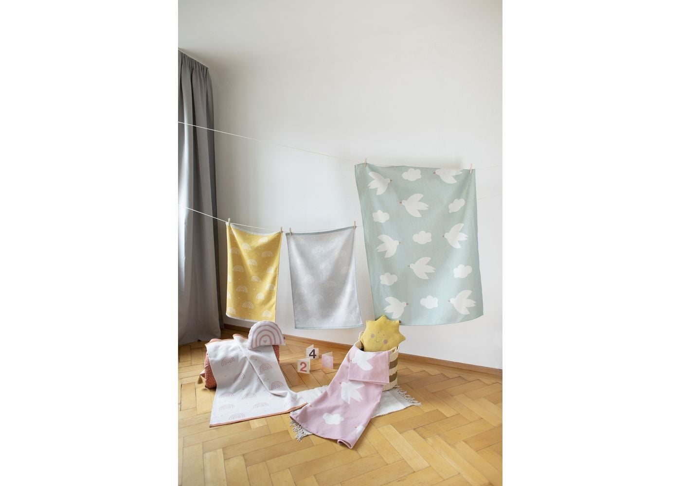 LIMA Kinderdecke Regenbögen gelb