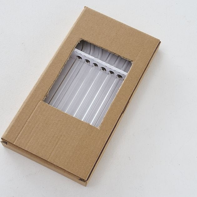 Set of transparent 20 cm glass straws in eco-friendly cardboard packaging, einzigartig Wohndeko for individueller Stil and. - Trinkhalme Glas transparent 20 cm