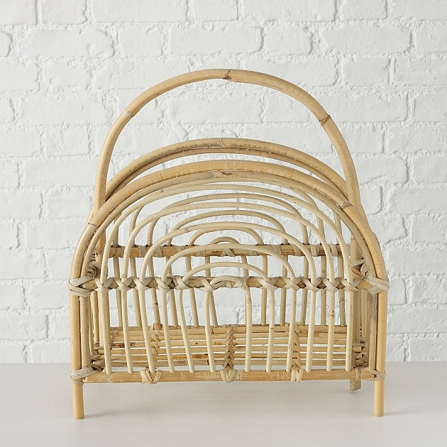 Natural rattan magazine holder with curved handles, einzigartig Wohndeko for individueller Stil and Lieblingsstücke für dein . - Zeitungsständer Rachel Rattan natur