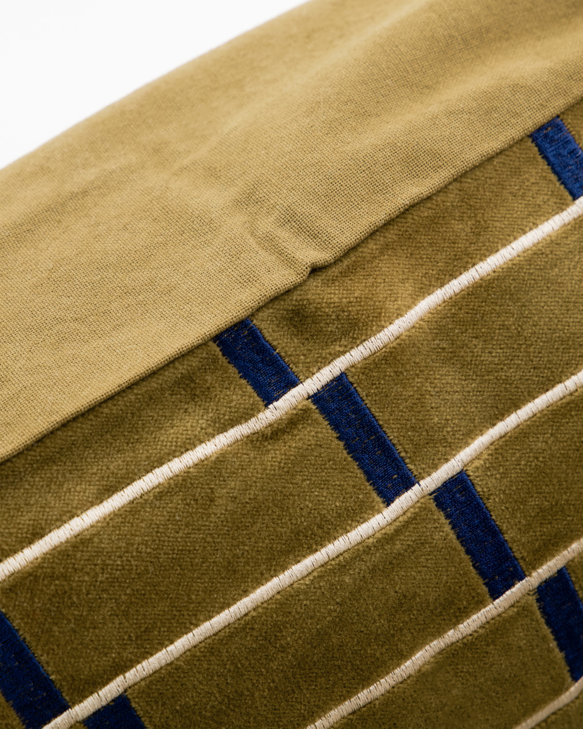 Amber velvet cushion cover with blue and white stripes, unique Wohndeko for individueller Stil and Lieblingsstücke für dein. - Cushion Cover Gona Amber