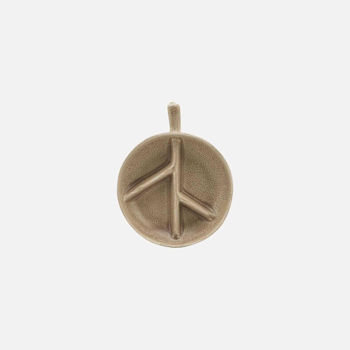 Unique green ceramic pendant with branch design, perfect for individueller Stil and Wohndeko. - Plate Branch green