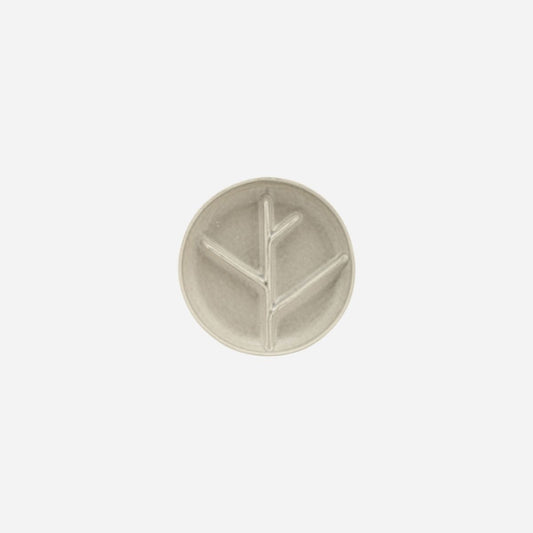 Grey ceramic plate with branch design, einzigartig Wohndeko for individueller Stil and Lieblingsstücke für dein Zuhause. - Plate Branch grey