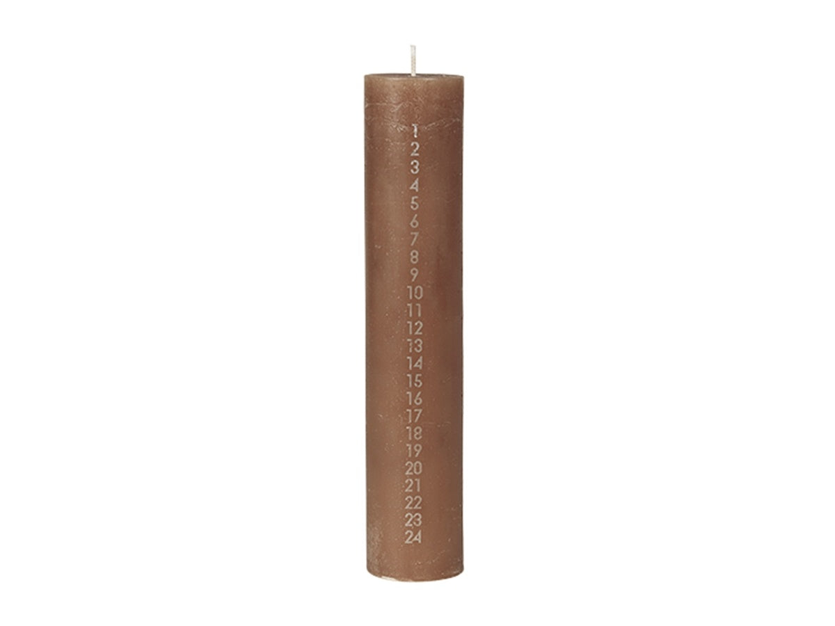 Kalenderkerze Rustic Indian Tan