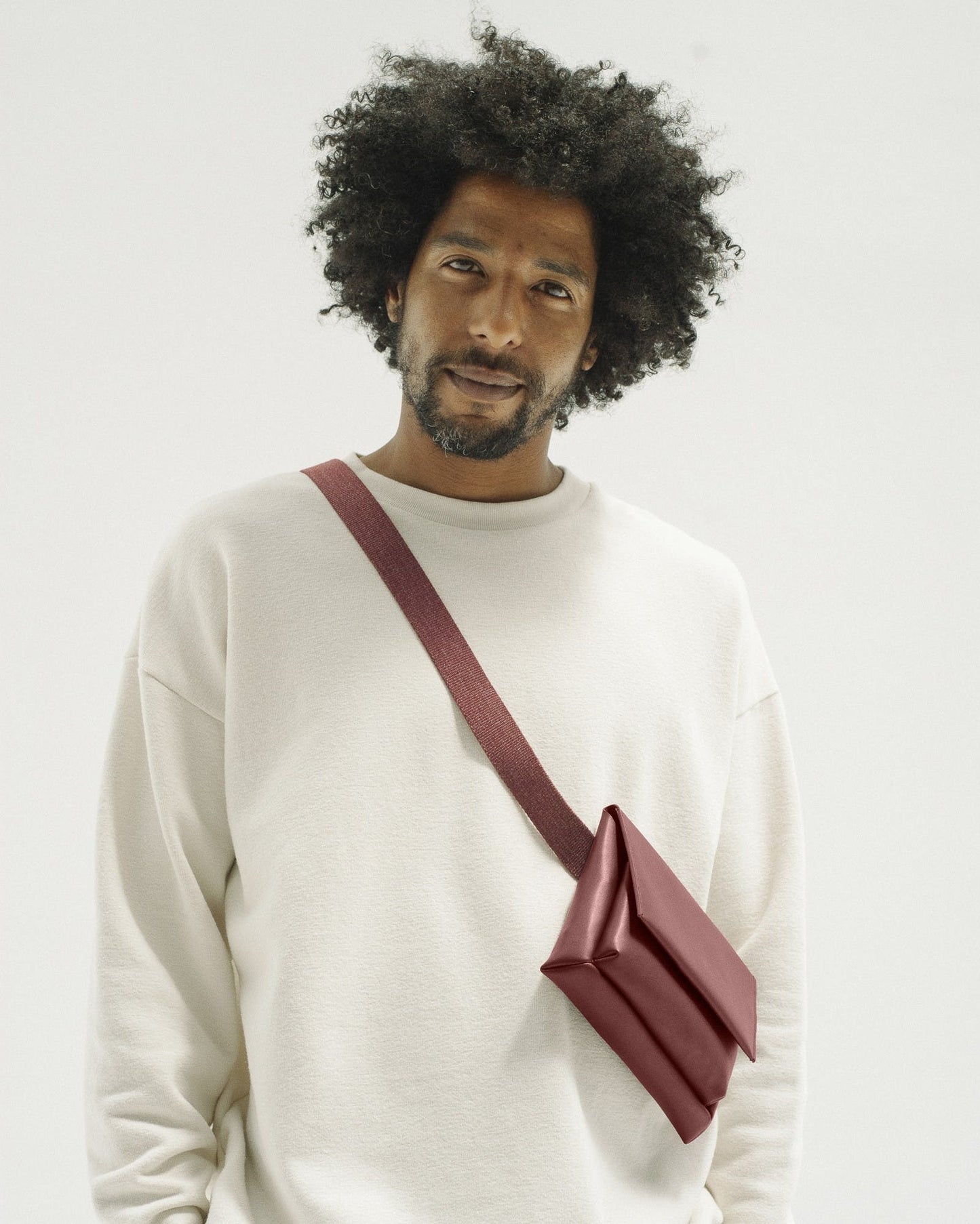 Future Leather Kangaroo Belt Bag Regular Burgundy