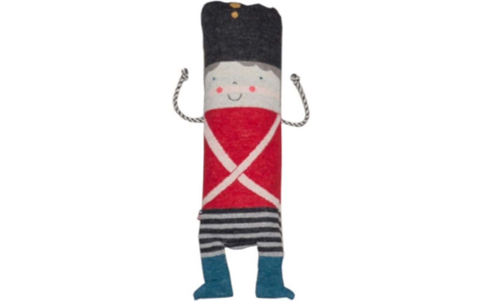 Unique Juwel fabric doll in tin soldier design with red, black, and white colors, perfect for individual style and home. - JUWEL Decke in der Puppe Zinnsoldat