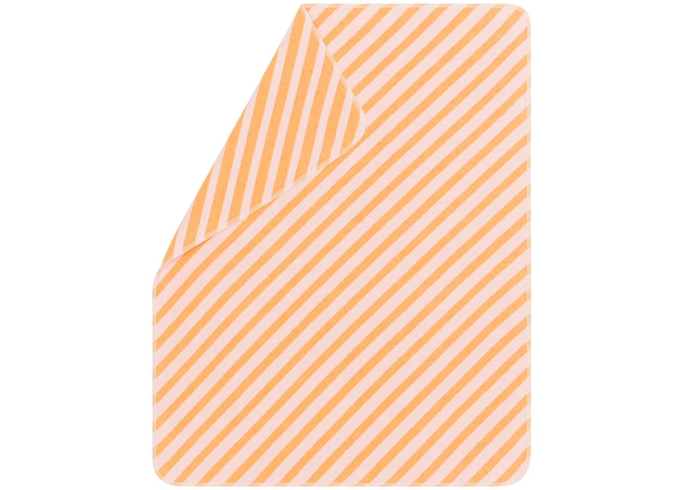 Orange and white diagonal striped cotton baby blanket, soft texture, einzigartig Wohndeko for individueller Stil and. - JUWEL Babydecke Diagonalstreifen orange