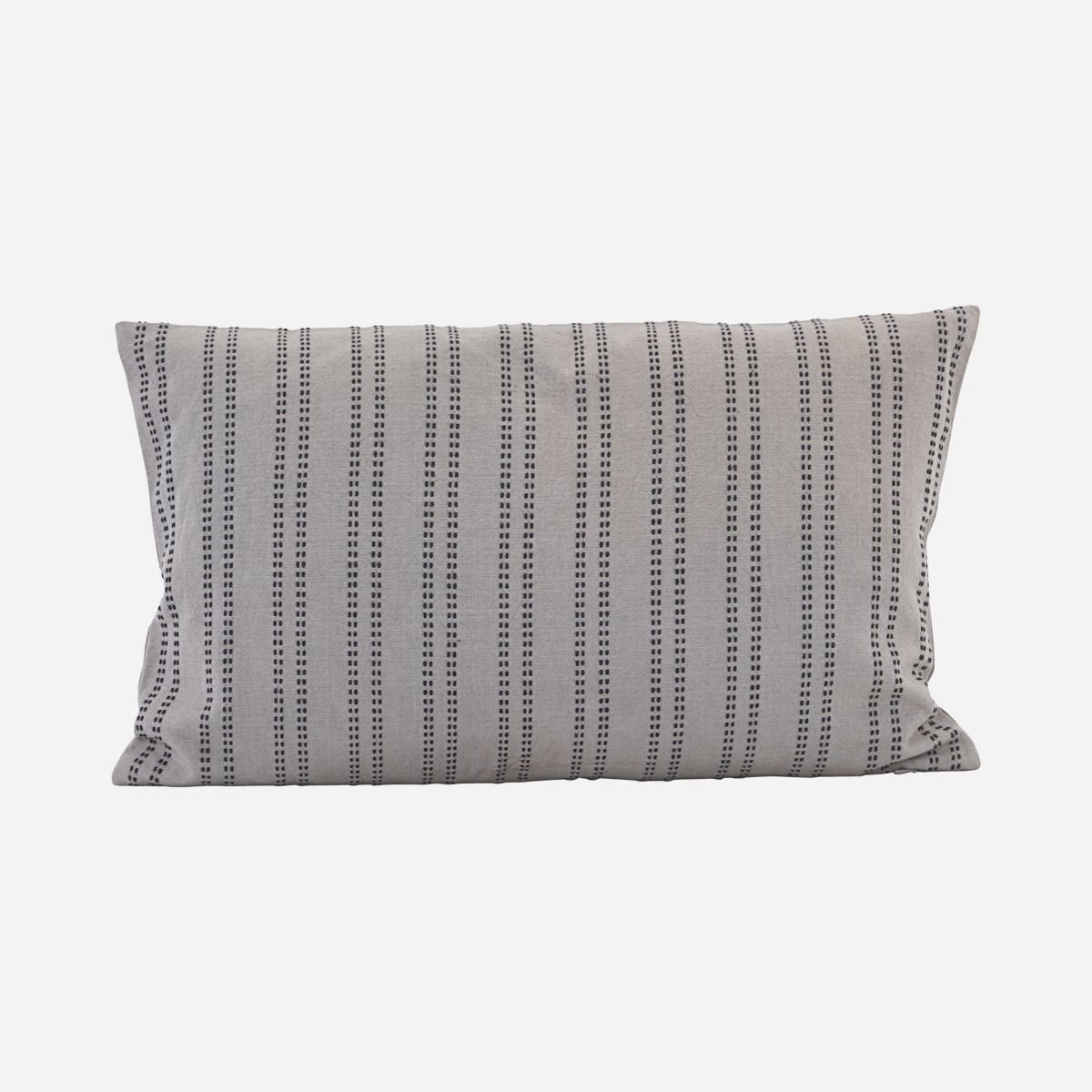 Grey pillowcase with vertical dotted stripes, unique Wohndeko for individual style and favorite home pieces. - Pillowcase Additional Grey