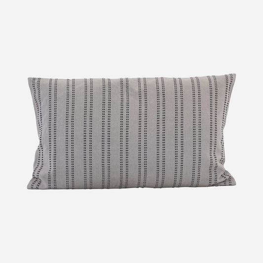 Grey pillowcase with vertical dotted stripes, unique Wohndeko for individual style and favorite home pieces. - Pillowcase Additional Grey