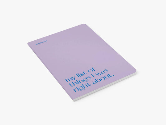 Notizheft / Right About