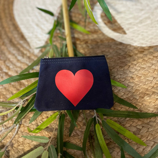 Zipptäschchen Heart marine
