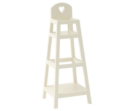 White wooden high chair with heart-shaped cutout, einzigartig Wohndeko for individueller Stil and Lieblingsstücke für dein. - High Chair for MY white