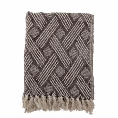 Ghina Throw Charcoal Nature Recycled Cotton