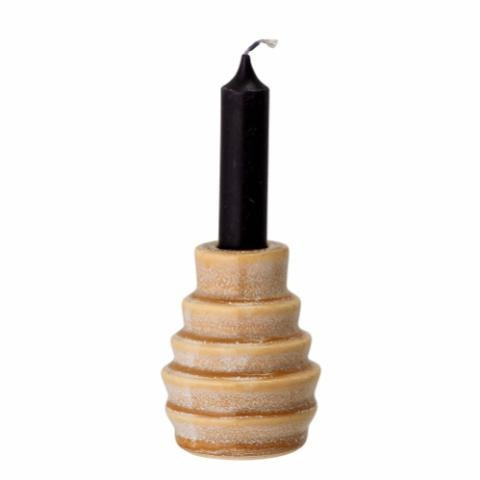 Emin Candlestick Mustard Stoneware