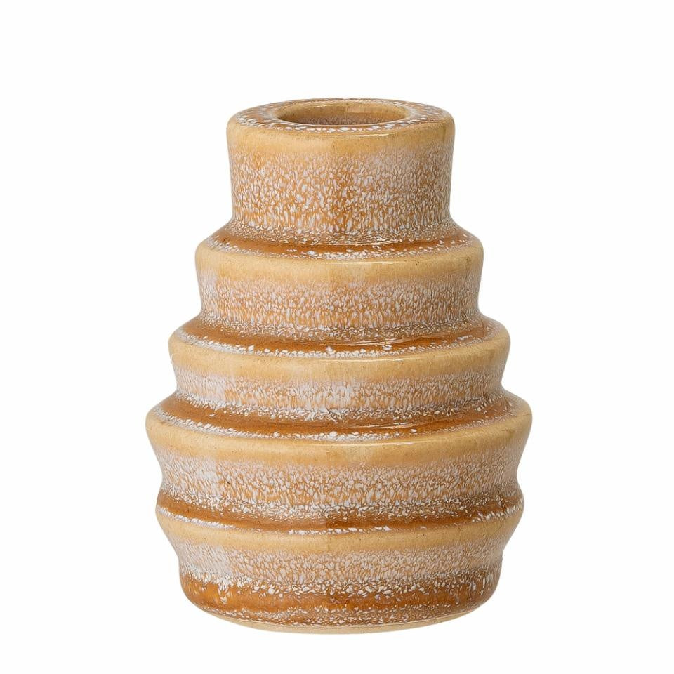 Emin Candlestick Mustard Stoneware