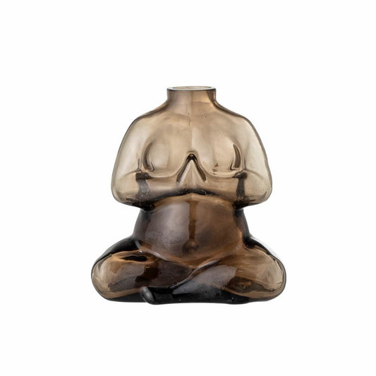 Elze Vase Brown Glass