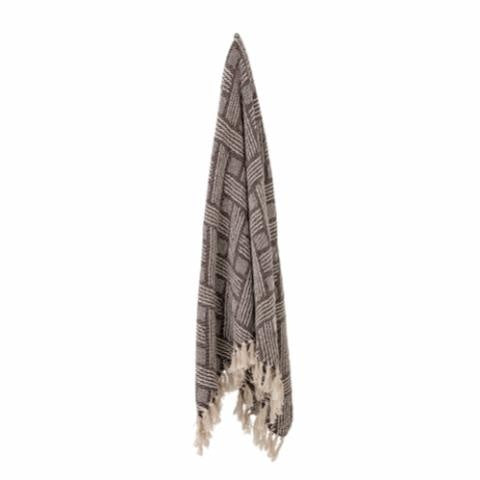 Ghina Throw Charcoal Nature Recycled Cotton