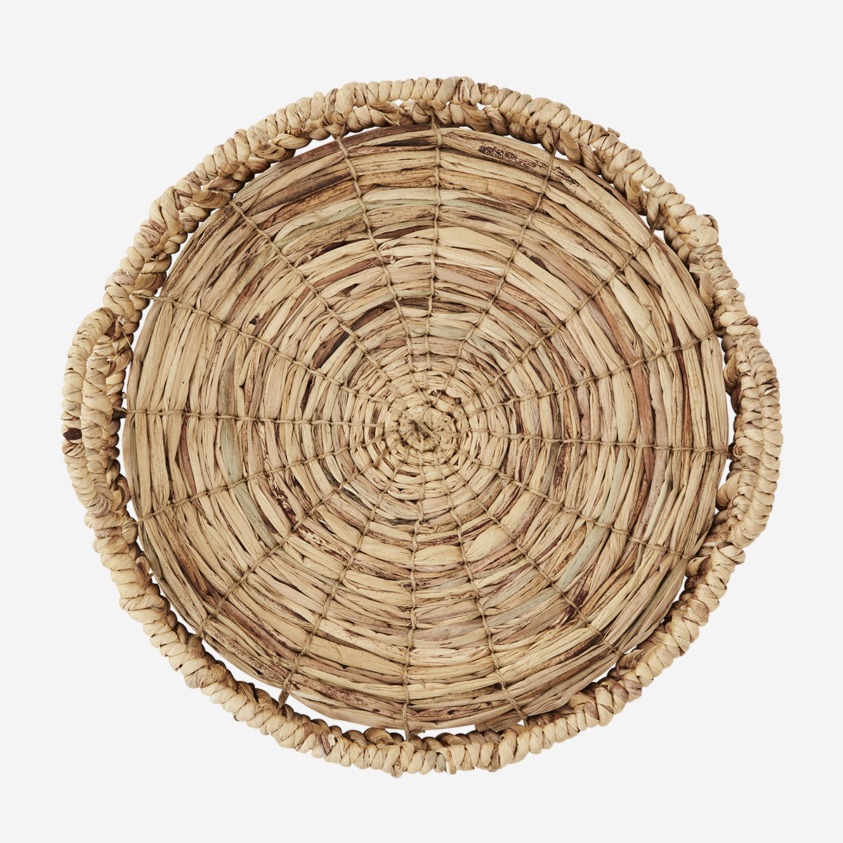 Round water hyacinth tray with natural woven texture, einzigartig Wohndeko for individueller Stil and Lieblingsstücke für. - Water Hyacinth Tray Natural