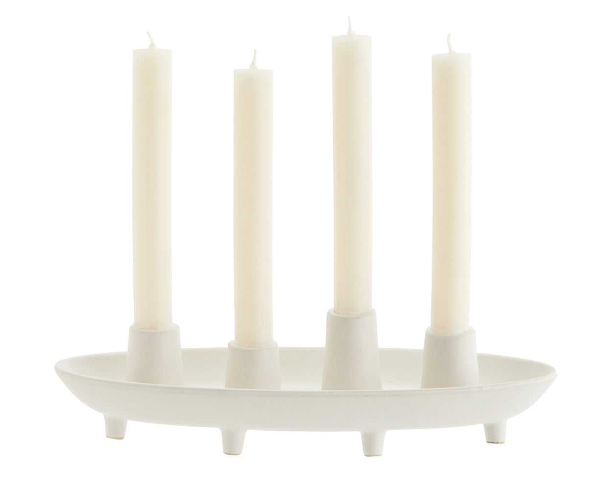 Stoneware candle holder Off white