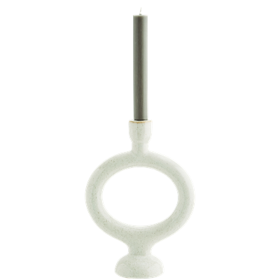 Stoneware Candleholder Ring offwhite