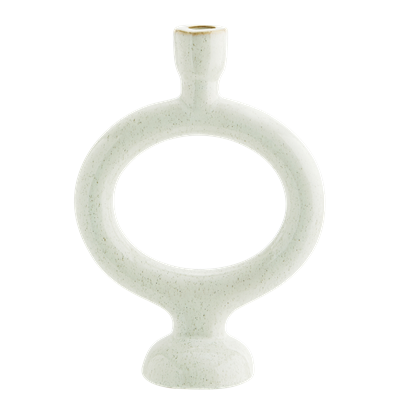 Stoneware Candleholder Ring offwhite