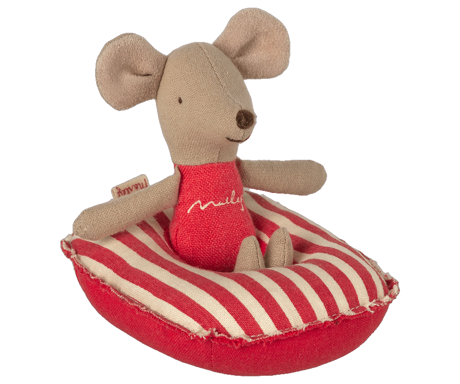 Rubber Boat Small Mouse Red Stripe