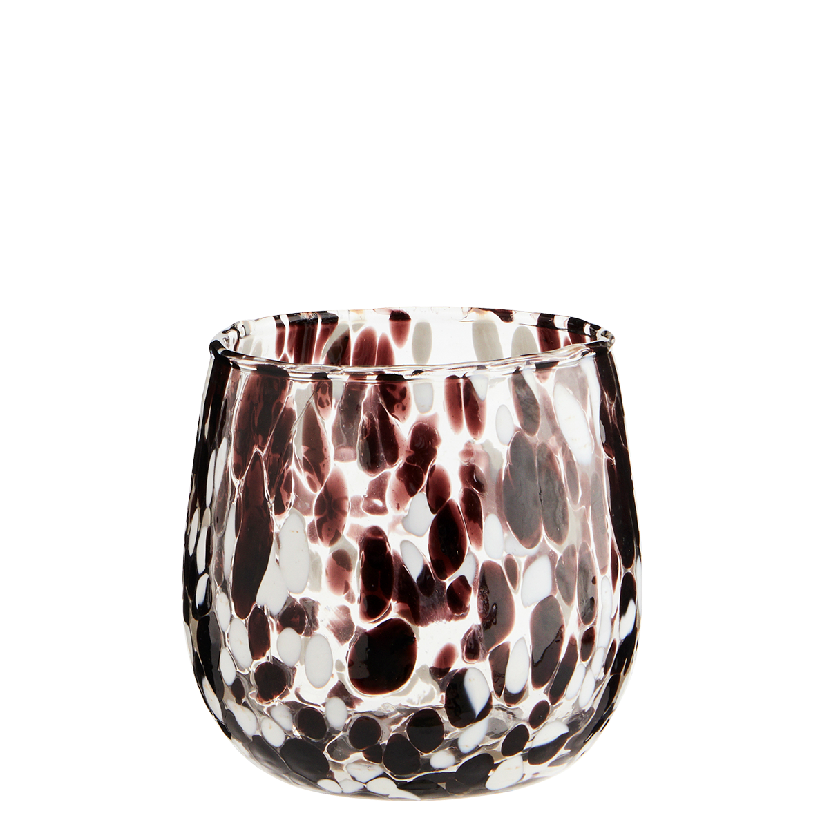 Glass Votive Brown, White, Clear