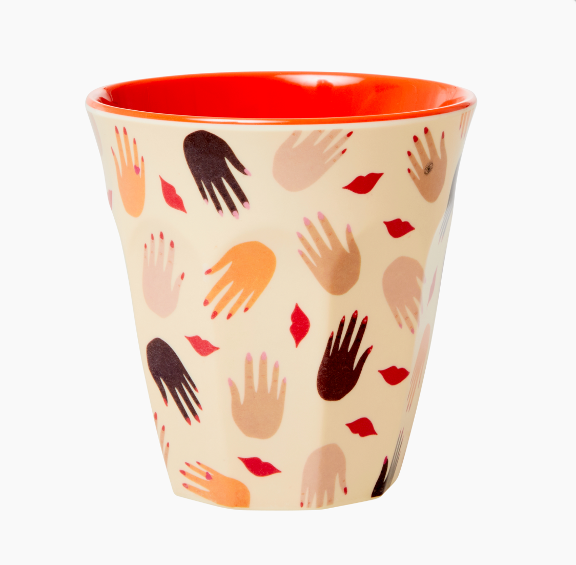 Melamine Cup Hands and Kisses