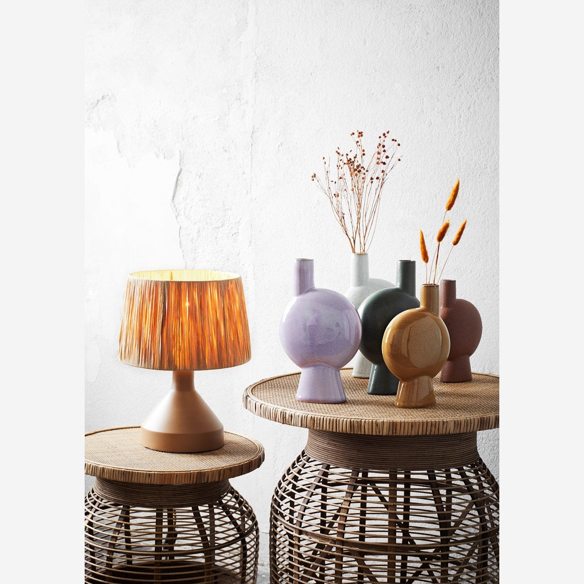 Stoneware Vase Chimney Mustard D:13,5 H:23