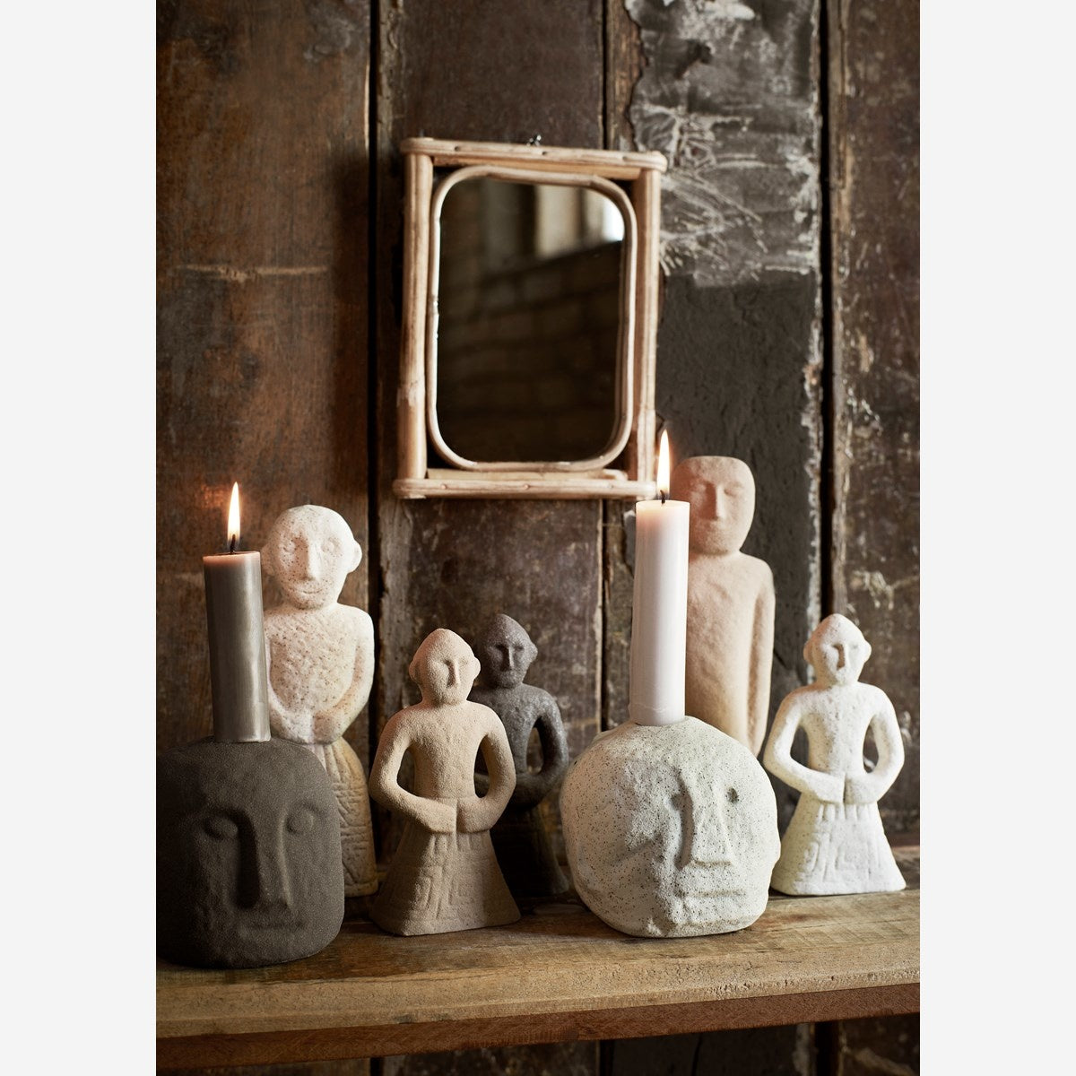 Hanging Mirror Bamboo natural