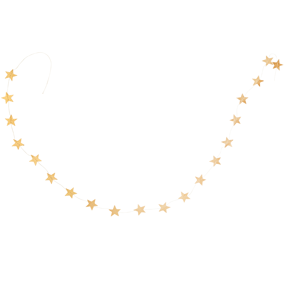 Handmade Paper Star Garland Gold