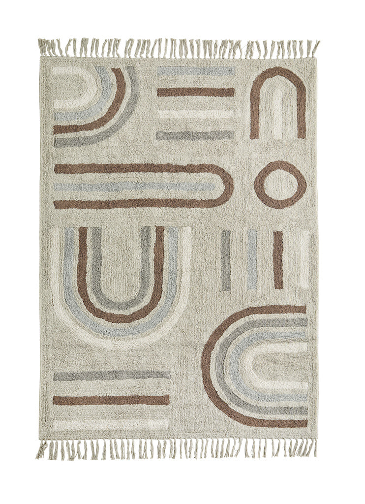 Tufted Cotton Rug Stone