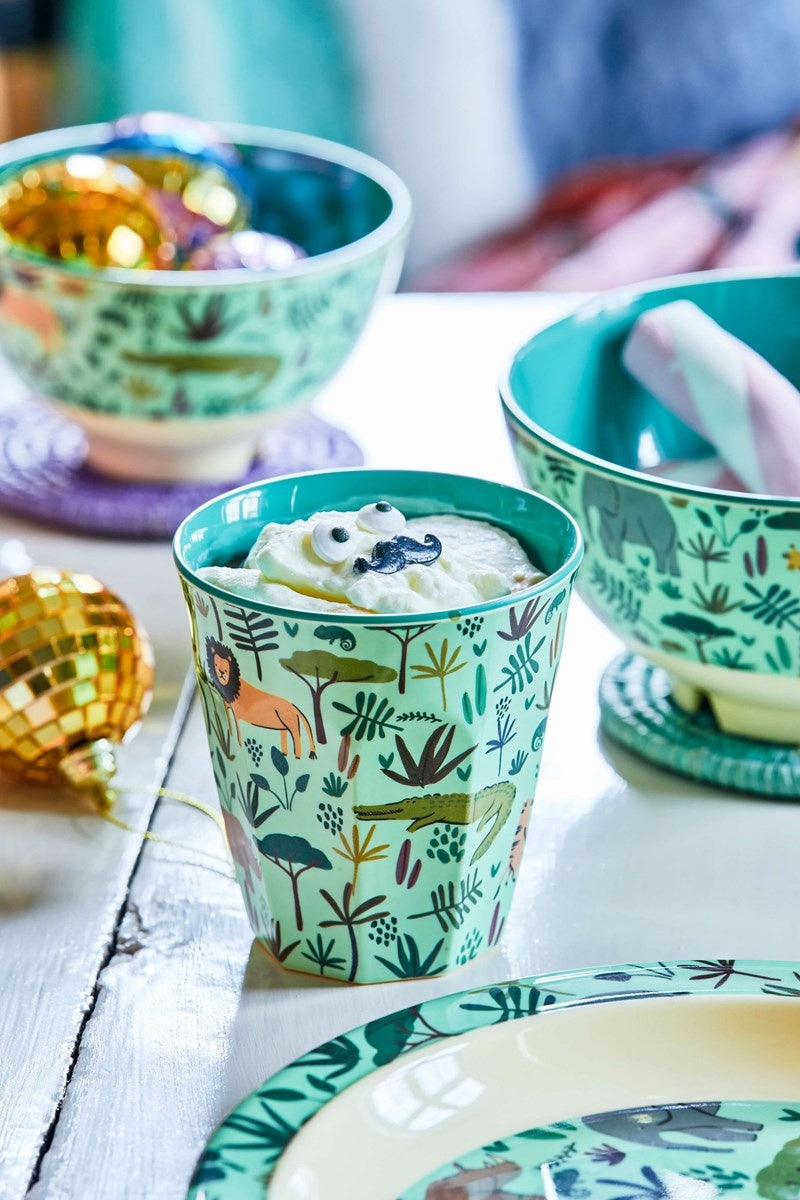 Melamine Bowl small Green Allover Jungle