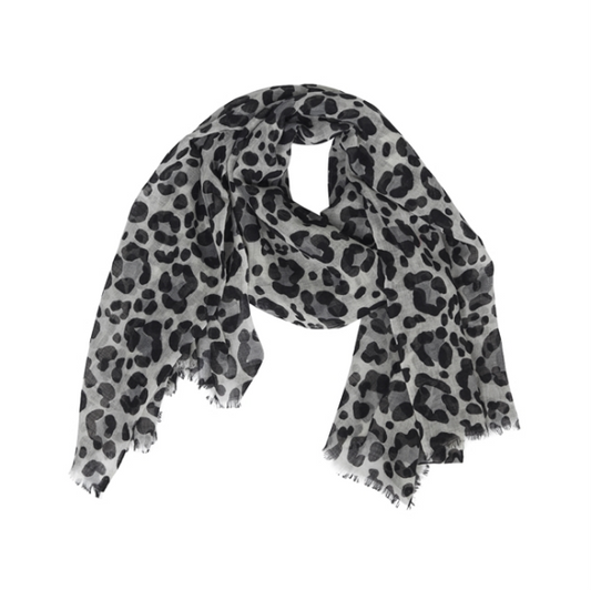 Scarf Macenzie grey, 100% Wolle