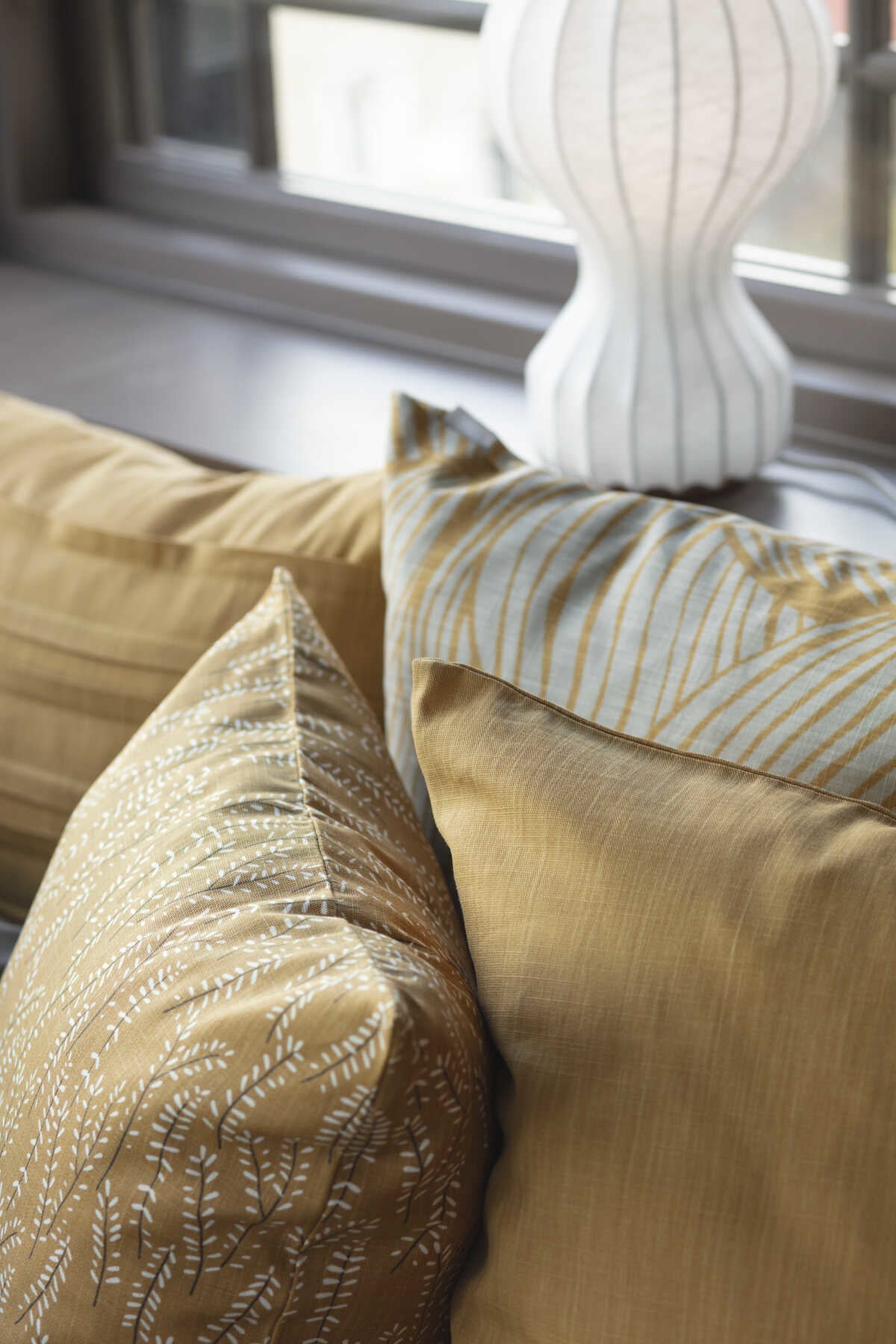 Ocher KVIST cushion cover with unique texture, enhancing individueller Stil and Lieblingsstücke für dein Zuhause Wohndeko. - KVIST Cushion Cover ocher 50